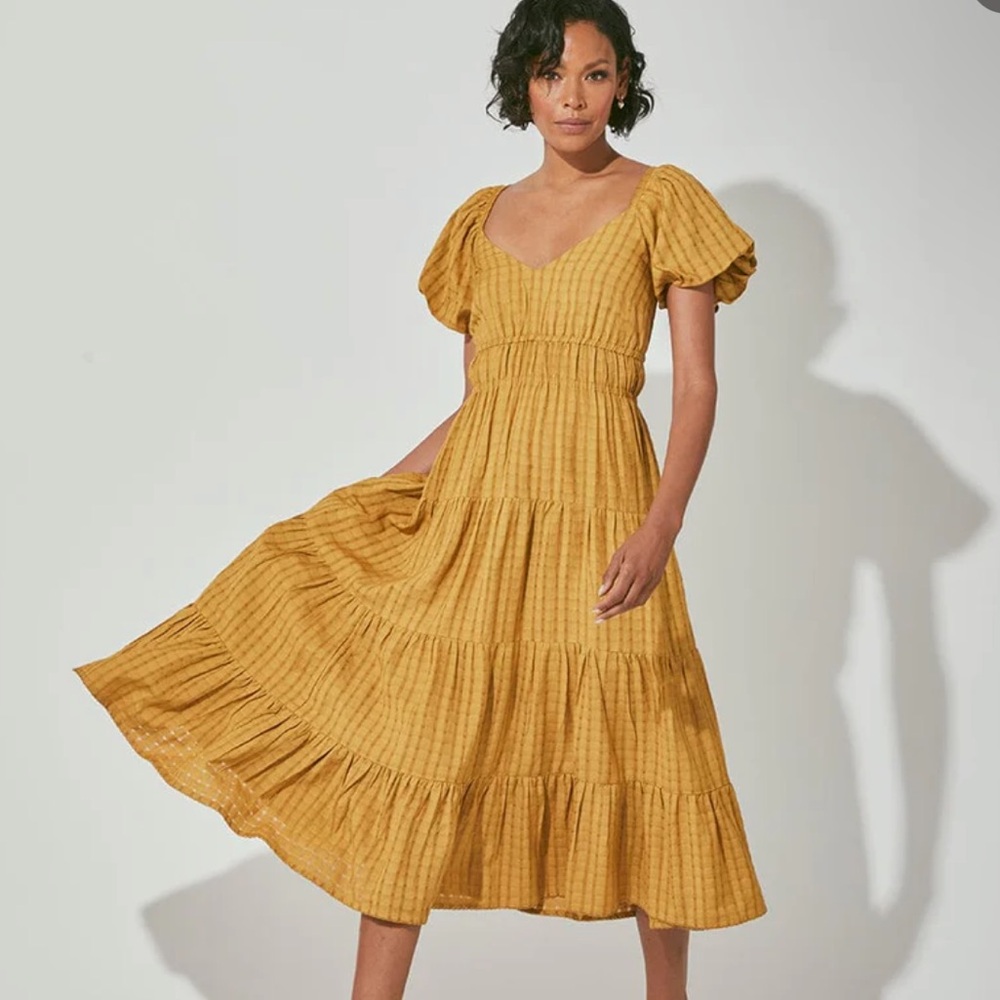 NWT Cleobella Kailani Goldie Cotton Midi Dress SAMPLE Size Small - Picture 1 of 16